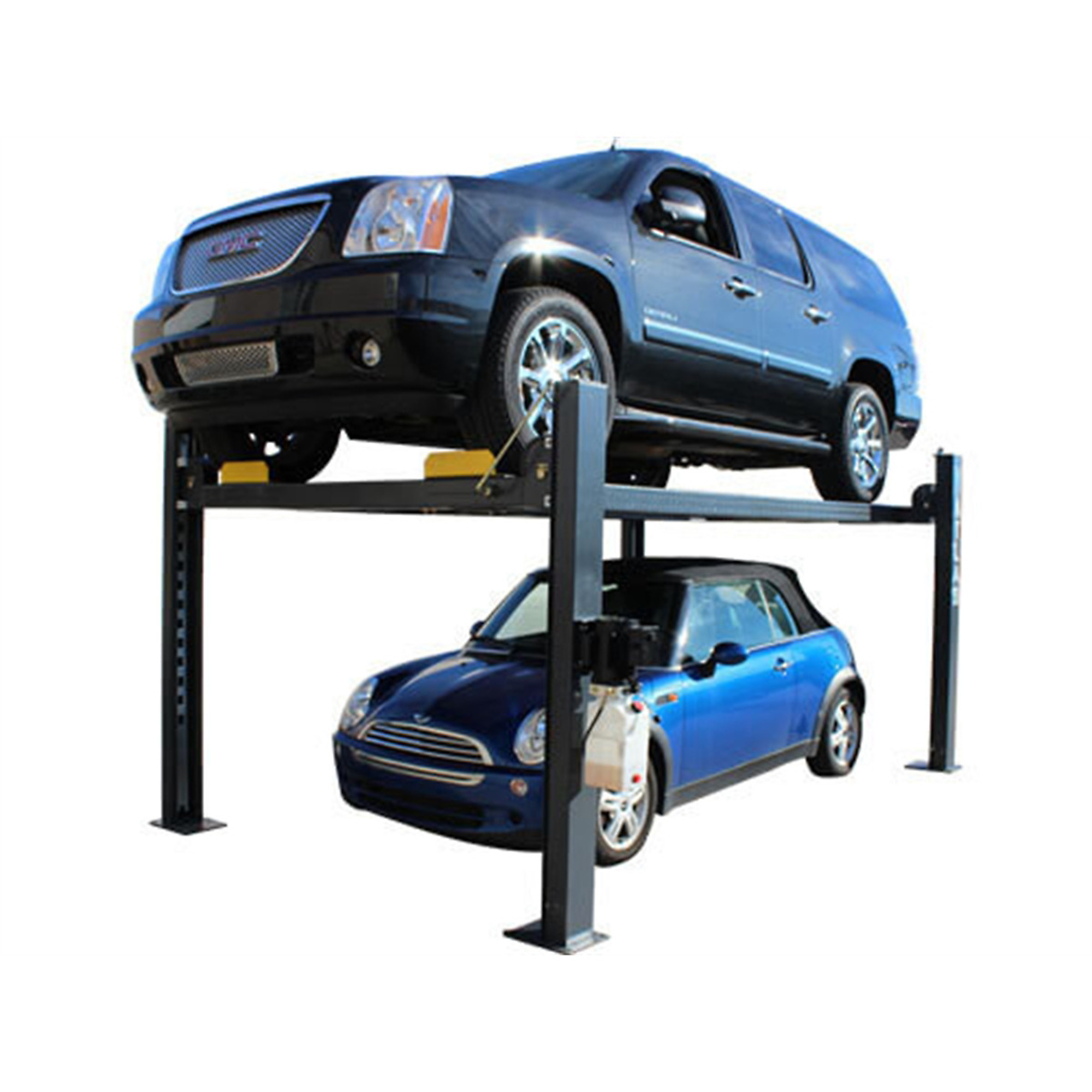 Atlas Automotive Equipment 408SL 4-Post Super Deluxe Vehicle Storage Lift, 10’ Minimum Ceiling Height, 8,000lb Capacity, Portable/Free Standing Design, Diamond Plated Runways, For DIY/Hobbyists